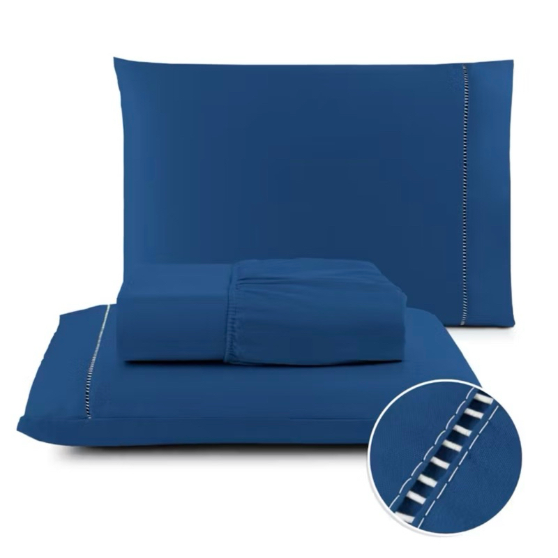 Kit Lencol Algodão Extra Macio 400 Fios Micropercal Com Ponto Palito Vários Tamanhos