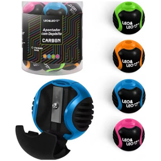 Kit 02 Apontadores Bola com Depósito Carbon Line Colorido - Leo&Leo em Oferta na Shopee