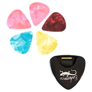 Kit 1 porta palheta + 5 palhetas violão cordas de nylon violao cordas aço ukulele cavaco banjo em Oferta na Shopee