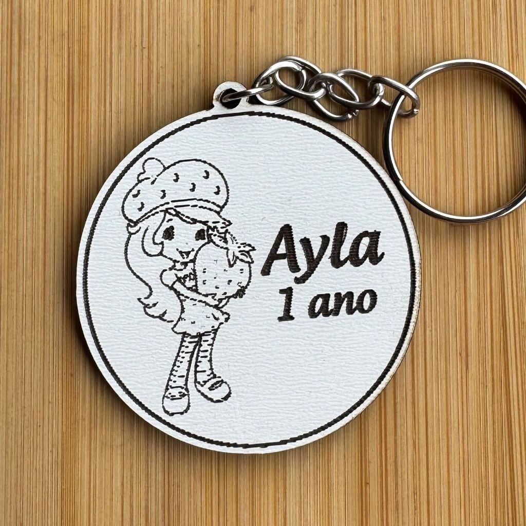 Kit Chaveiros Aniversário Infantil Moranguinho Lembrancinha de Aniversário Personalizado MDF