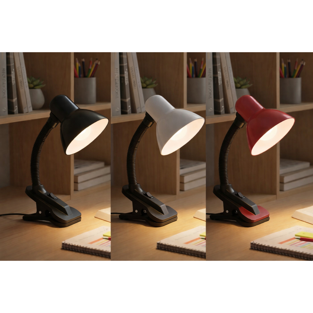 Luminaria De Mesa Com Garra Presilha Bivolt Leitura Estante Quarto Maquiagem Manicure escritorio