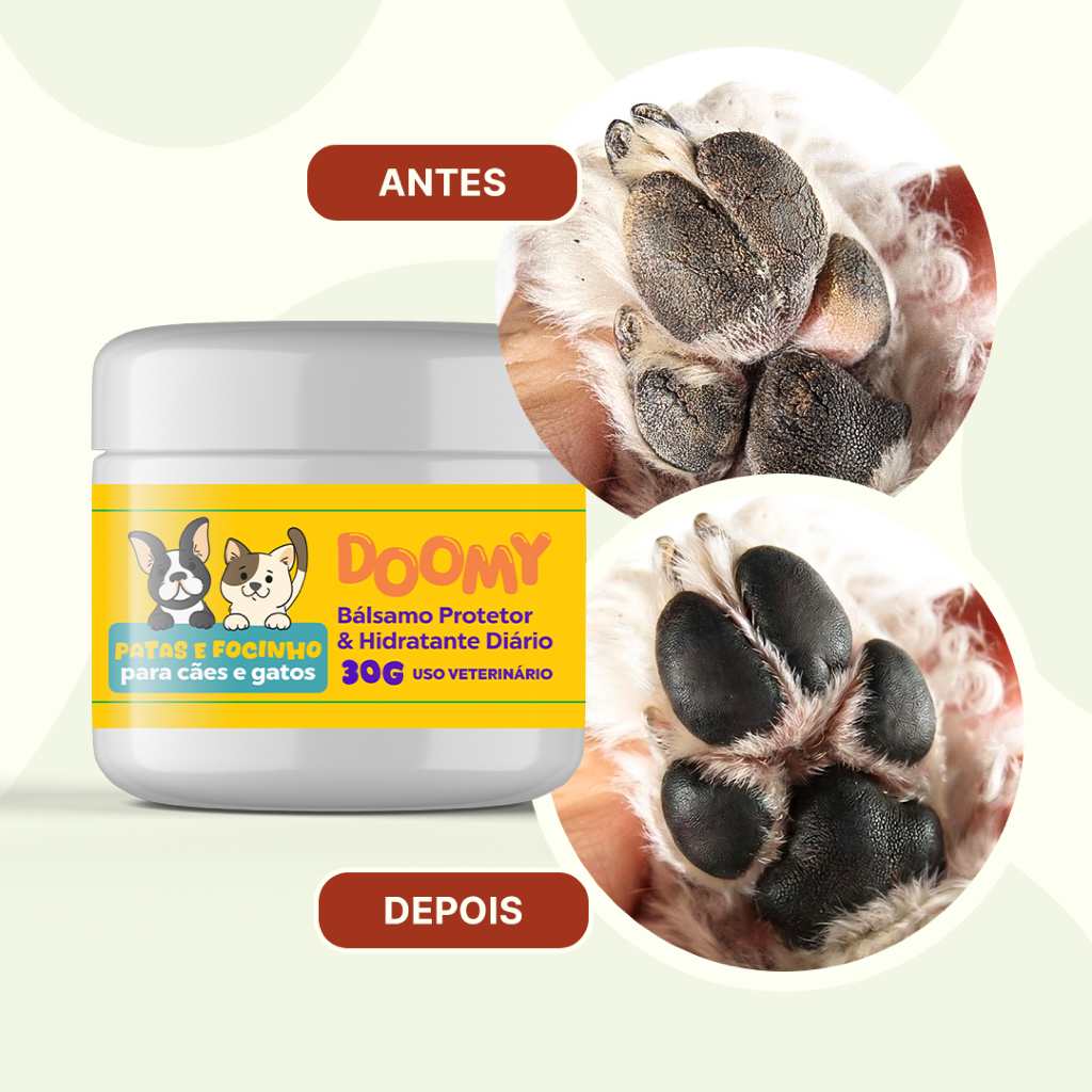 Creme Hidratante para Patas e Focinhos 100% NATURAL | Doomy| 30g