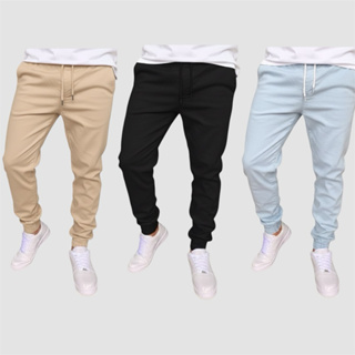 Kit com 3 Calças Jogger Masculina SlimFit Confortável em Oferta na Shopee