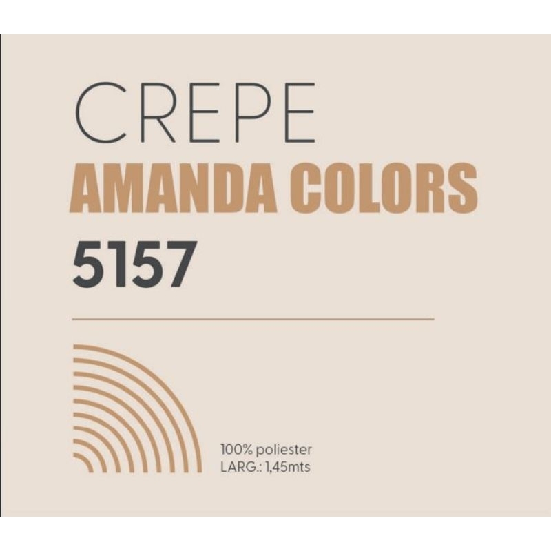 Tecido Crepe Amanda Colors 5157 Poliéster 1,45m Metro Linear Leve Fluido Para Moda Feminina Vestidos Blusas Sublimação