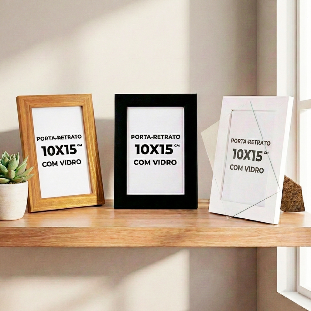 Porta Retrato Com Vidro e Moldura 10x15 cm Foto Criança Bebê Família Casal Quarto Sala Aparador Mesa Escritório em Oferta na Shopee