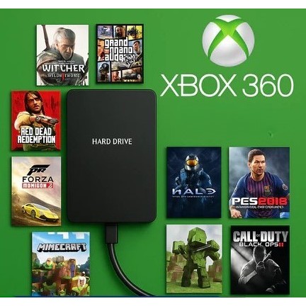 HD 500GB Xbox 360 com case externa sistema Exploit com 246 títulos + 10000 jogos retro em Oferta na Shopee