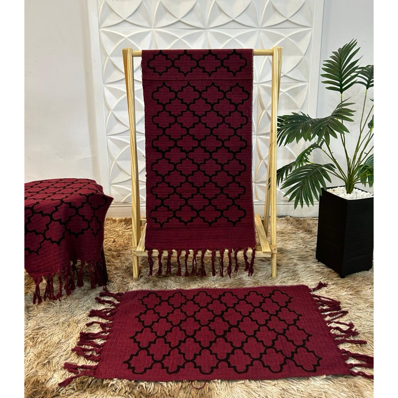 Kit Passadeira Cozinha 140x42cm Geométrica 3 Peças Excelente Qualidade Tecido Grosso Tear Nozinho Tapetes 70x42cm Natal em Oferta na Shopee