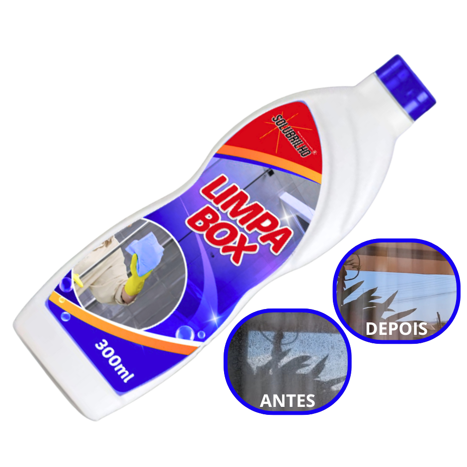 LIMPA VIDROS BLINDEX BOX VIDRAÇAS JANELAS SOLUBRILHO ORIGINAL em Oferta na Shopee