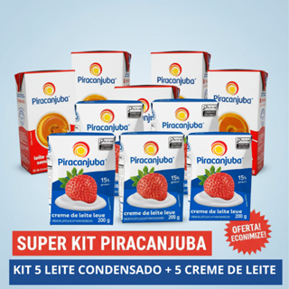 Kit 5 Leite Condensado Piracanjuba + 5 Creme de Leite Piracanjuba! em Oferta na Shopee