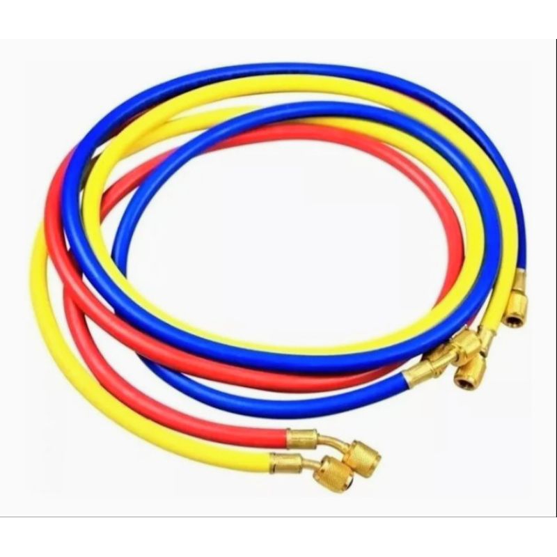 CONJUNTO COM 3 MANGUEIRAS DE 90CM PARA MANIFOLD GÁS R12/R22/R134A/R404A/R407C/R502