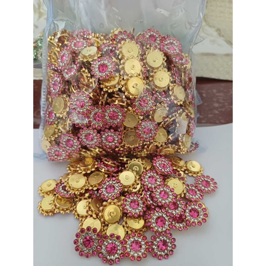 50 Pedraria Aplique Colagem em Laços Chaton Flor strass Pérolas Artesanatos em Oferta na Shopee