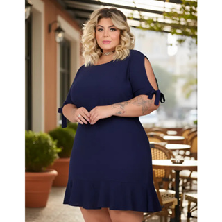 Vestidos plus size Baratos Elegantes Curtos Verão Prom Manga Baixinhas Rodados Presente Dia das Maes em Oferta na Shopee
