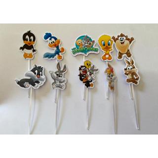 30, 60  ou 120 Tags Toppers Apliques P/ Docinho Doces Baby Looney Tunes em Oferta na Shopee