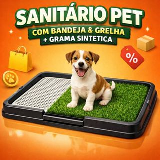 Sanitário Higiênico para Cachorro + Refil de Grama 50x38 cm – Kit Pronto para Uso em Oferta na Shopee