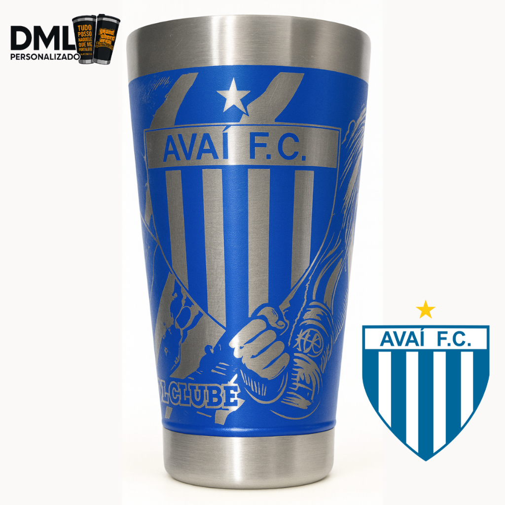 Copo Térmico Personalizado a Laser Avaí – Leão da Ilha  473ml