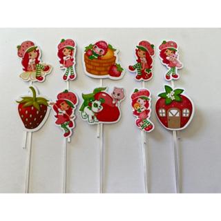 30, 60  ou 120 Tags Toppers Apliques P/ Docinho Doces Moranguinho em Oferta na Shopee