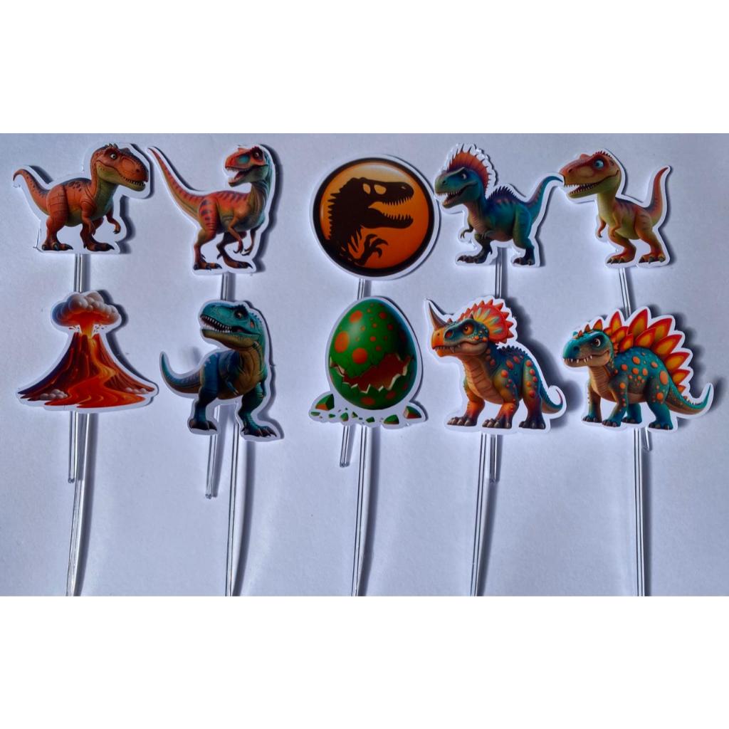30, 60  ou 120 Tags Toppers Apliques P/ Docinho Doces Dinossauro (classico/digital) ou Dino Baby em Oferta na Shopee
