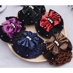 Presilha Laço Redinha Para Cabelo Coque Profissional Reforçada