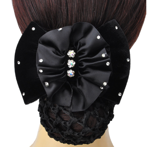 Presilha Laço Redinha Para Cabelo Coque Profissional Reforçada — imagem 2 de 2