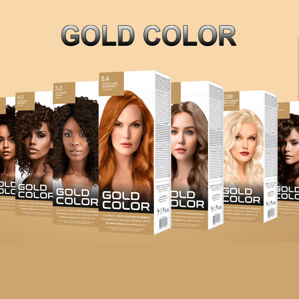 Kit Tintura Amend Gold Color Coloração Capilar Tinta para Cabelo - Escolha Sua Cor em Oferta na Shopee