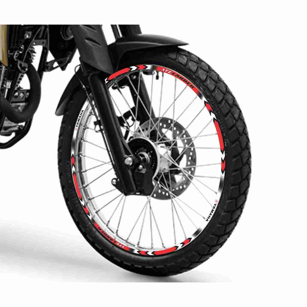 Adesivo Friso Refletivo Roda Moto Yamaha XTZ Lander 250 vermelho