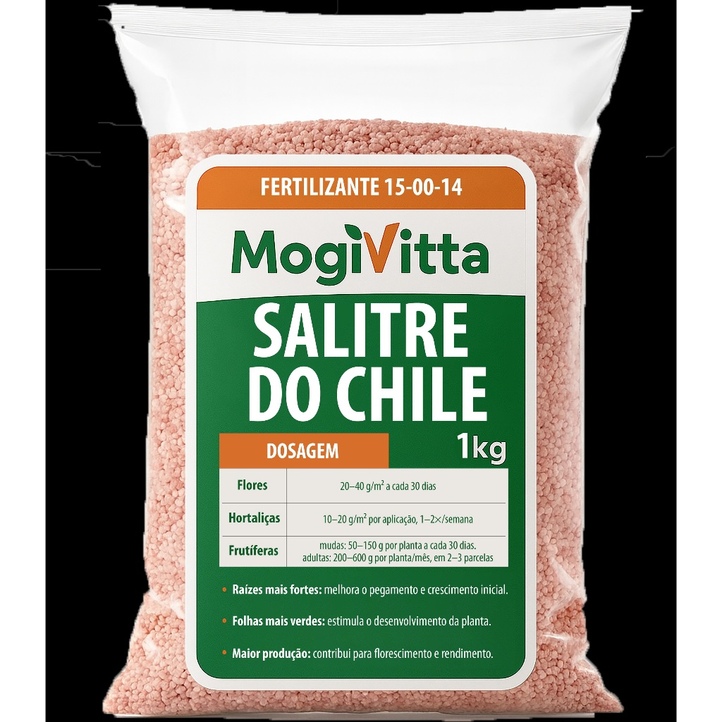 Salitre Do Chile - Fertilizante Importado Adubo 15-00-14 - Plantas Jardim Frutas Gramados