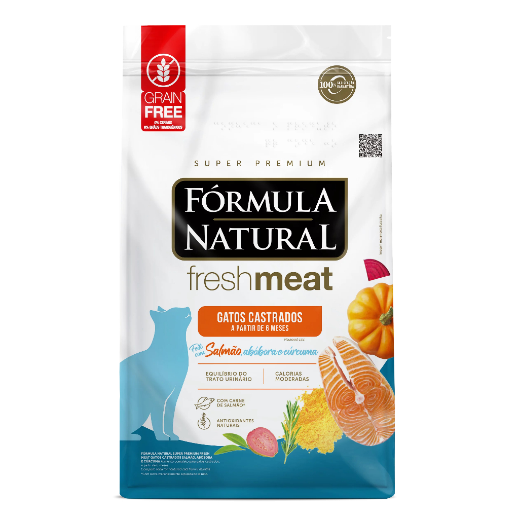 Ração Fórmula Natural Fresh Meat Gatos Castrados Salmão 10.1 Kg em Oferta na Shopee