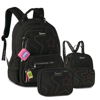 Kit Mochila Escolar Luluca Youtuber Estojo Box Lancheira Térmica Porta Fone Bolso Anti Furto em Oferta na Shopee