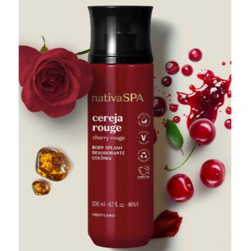 BODY SPLASH OBOTICARIO NATIVA SPA UVA MERLOT, NATIVA SPA CEREJA ROUGE