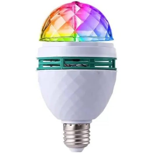 Lâmpada Led Giratória Globo Colorida Festa Bola Maluca Rotativa RGB Bivolt Festa Boate