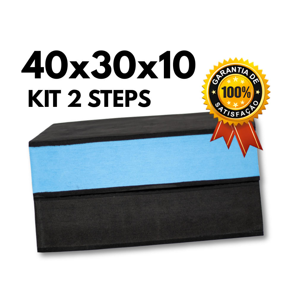 Kit 2 Step Academia 40x30x10 Base Lisa Par Treino Funcional Ginástica Cardio Home Gym Musculação Degrau Exercício Estepe em Oferta na Shopee