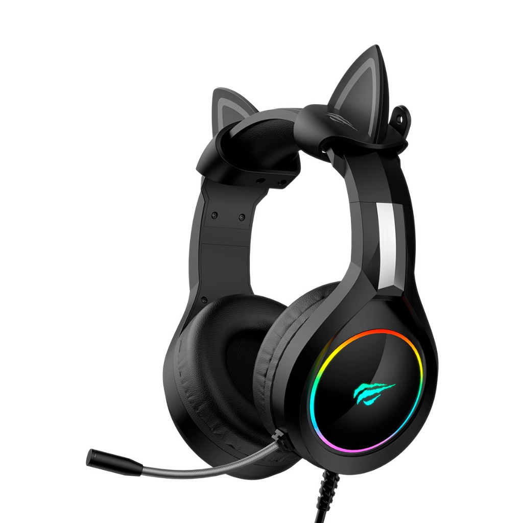 Headset Gamer Havit Gamenote H2232d RGB com Orelhas Preto