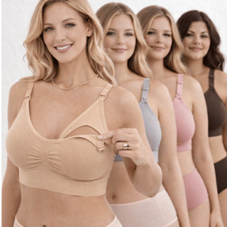 Kit 4 pçs Top de Amamentação Poliamida Premium Sem Costura Modelagem Super Reforçada em Oferta na Shopee