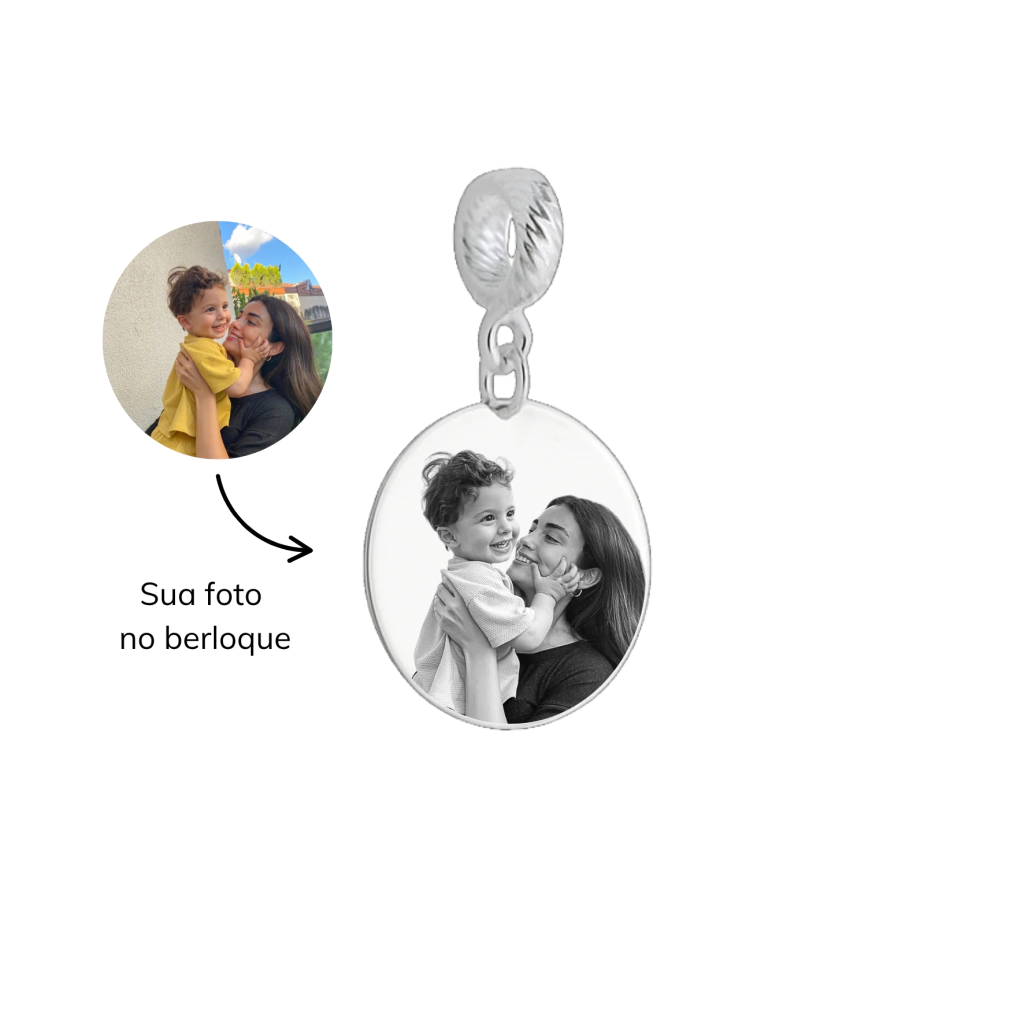 Berloque com Foto Personalizado Fotogravação a Laser Pingente Pulseira Life Medalha M Envio Expresso