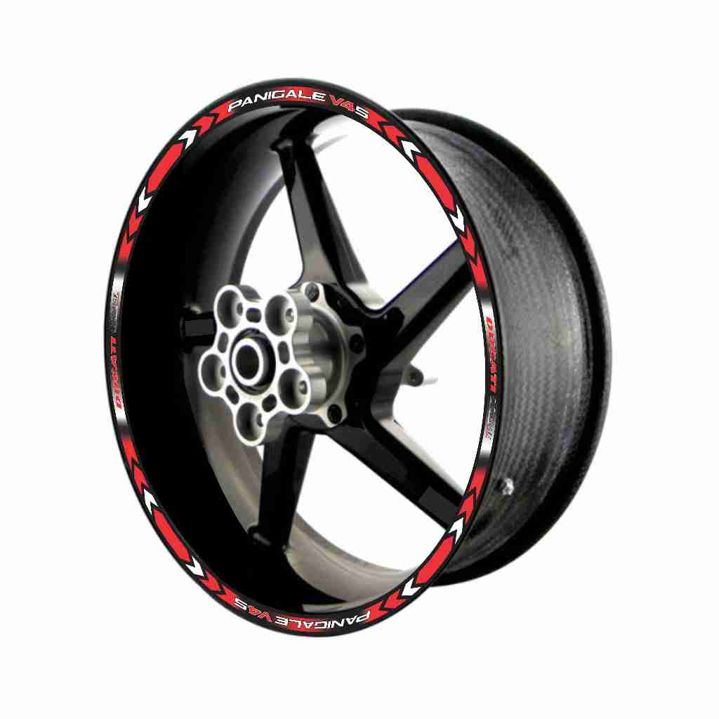 Adesivo Friso Refletivo Roda Moto Ducati Panigale V4S vermelho
