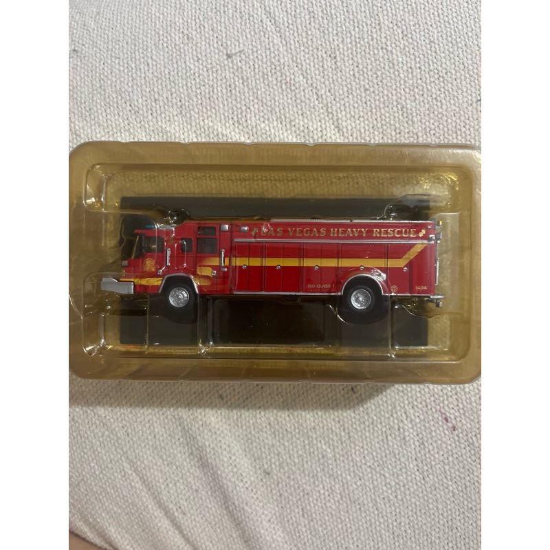 MINIATURA CAMINHÃO DE BOMBEIRO EUA LAS VEGAS 1:80 2002 HEAVY RESCUE PIERCE