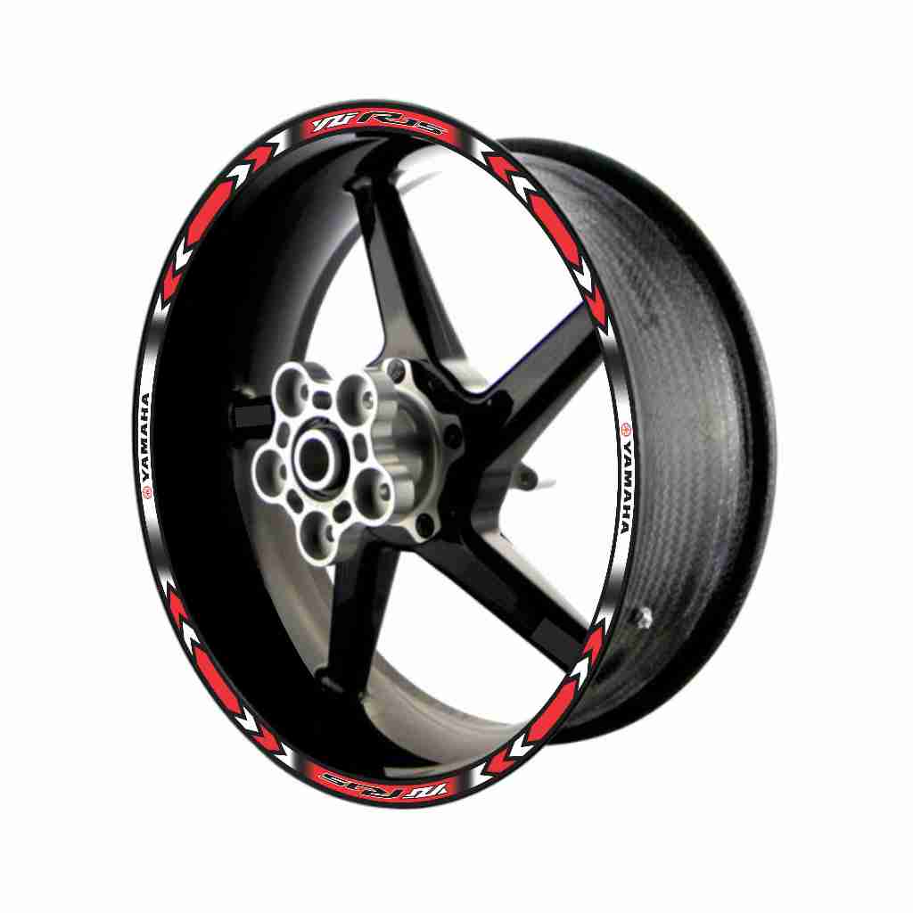Adesivo Friso Refletivo Roda Moto Yamaha YZF R15 R 15 vermelho