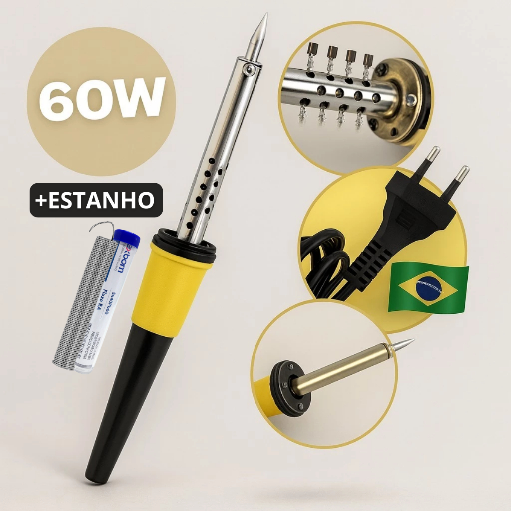 Kit Ferro de Solda 110/220V 60W 40W 30W Com Estanho Soldador Profissional 110v 220v Barato