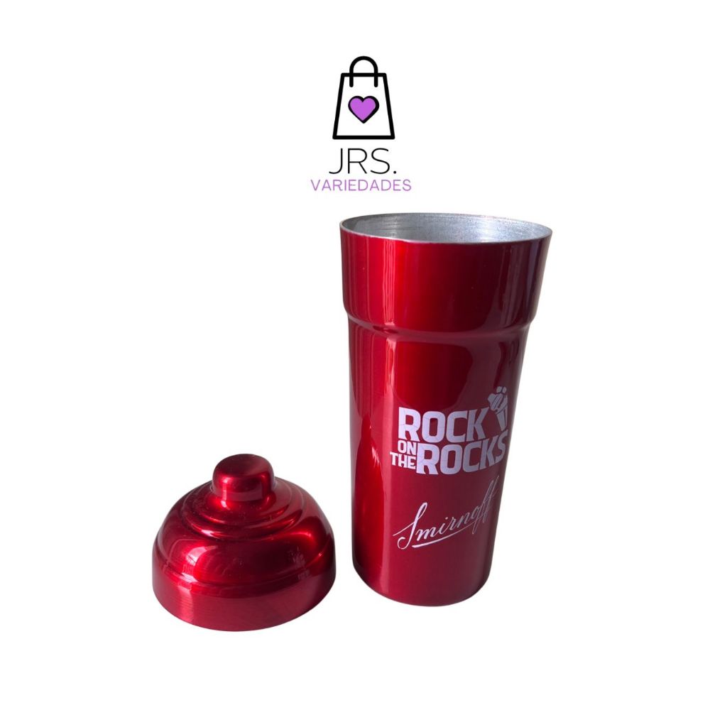 PROMOÇÃO COQUETELEIRA ALUMINIO SMIRNOFF ORIGINAL VERMELHA  - (ENTREGA IMEDIATA)