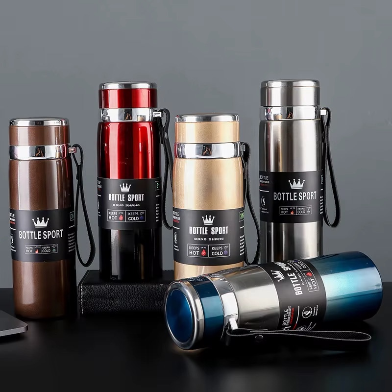 Garrafa Térmica Inox Premium 1L com Alça