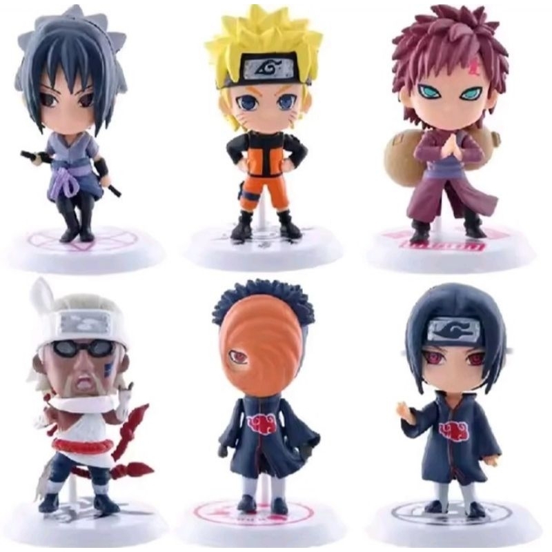 Mini Bonecos estatueta Anime Naruto Uzumaki em PVC, 8cm em PVC. em Oferta na Shopee