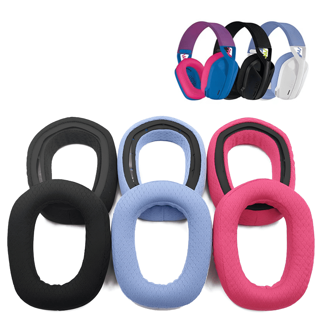 Par de Almofada Espuma Reposição Fone Logitech G435 G430 Gamer Headset em Tecido