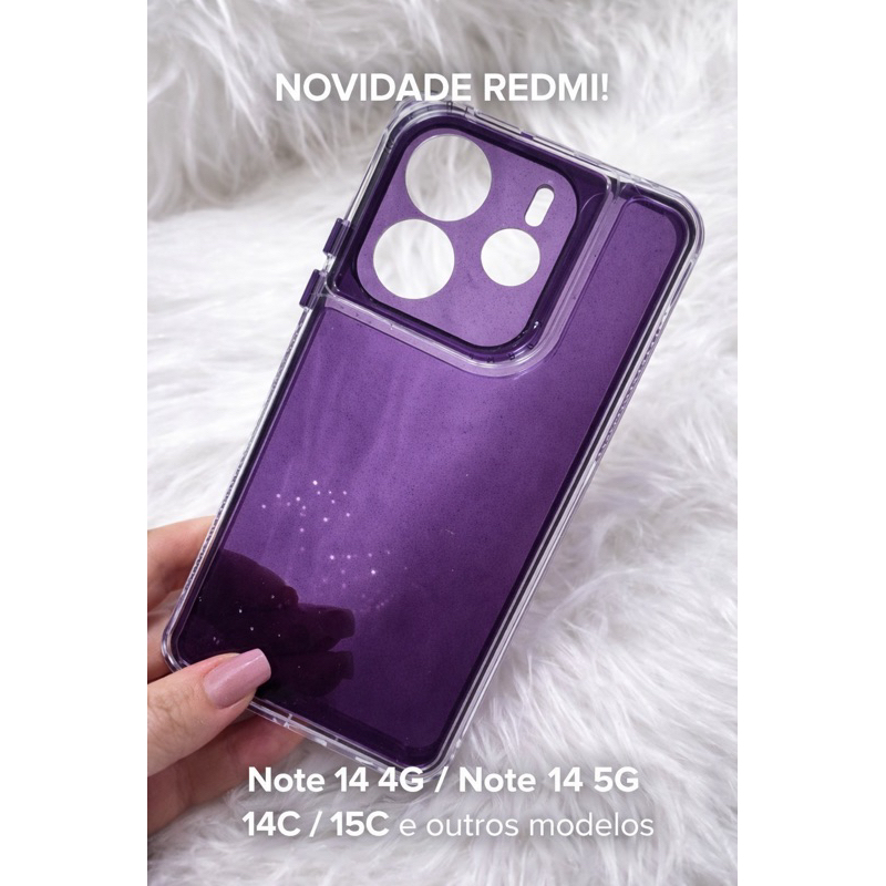Capa Anti Impacto /Redmi15/Redmi Note 14 4G / 5G 14C 15C e outros modelos. (com Proteção de Câmera) em Oferta na Shopee