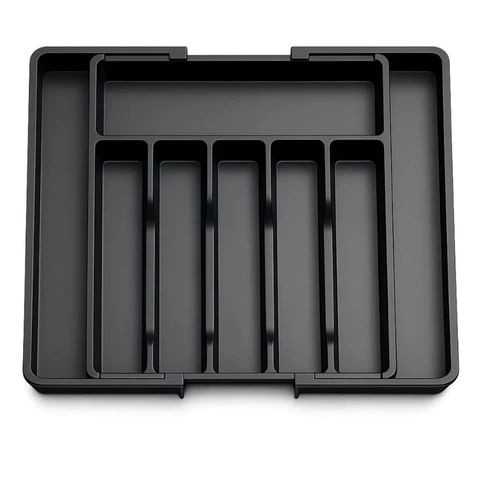 Organizador De Utensílios Porta Talheres Ajustável Expansível Gaveta Cozinha Bandeja Extensor Faca