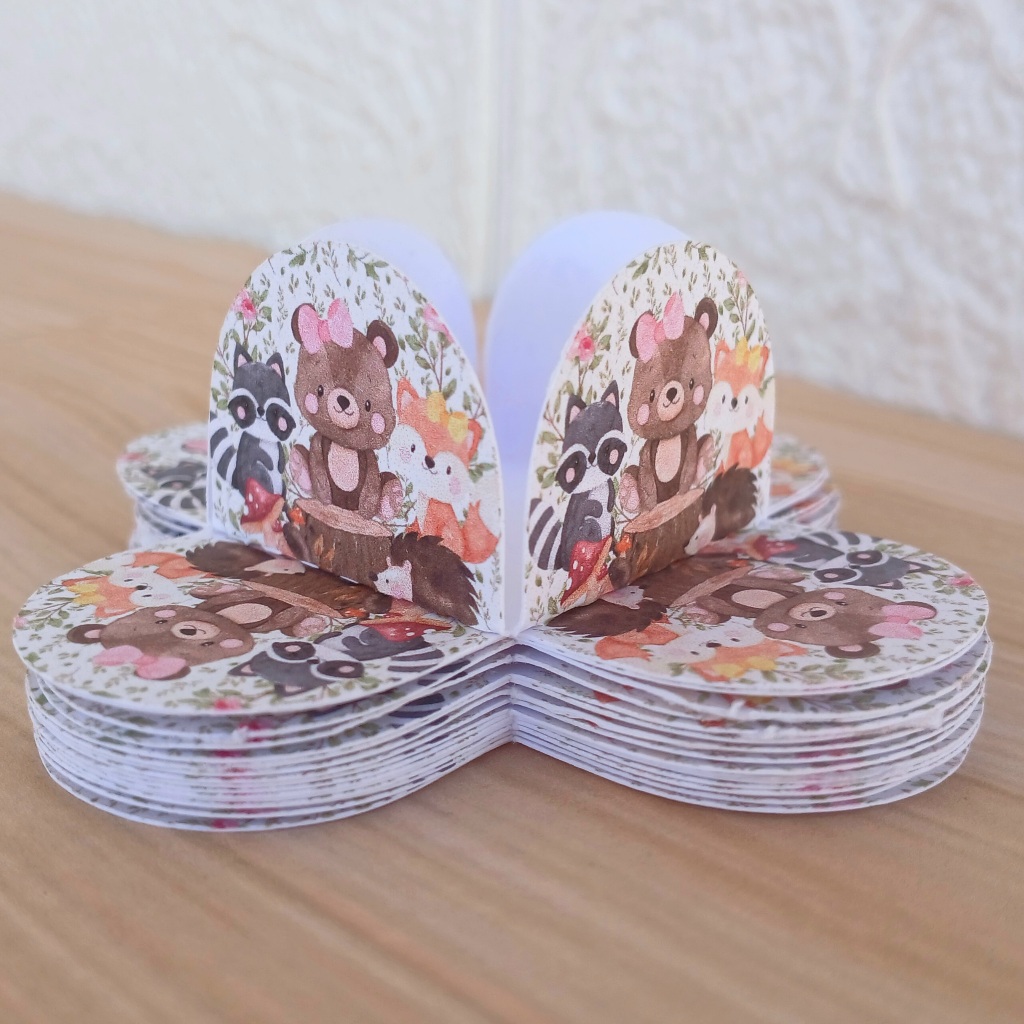 BOSQUE ENCANTADO Kit de Forminhas para Doces 4 Pétalas Brigadeiros Festa Aniversário