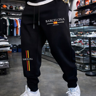 CALÇA DE MOLETOM BARCELONA ADULTO UNISSEX 100% ALGODÃO CAIMENTO PERFEITO IDEAL TREINO CORRIDA GYM ESTILOSA ESPORTIVA em Oferta na Shopee