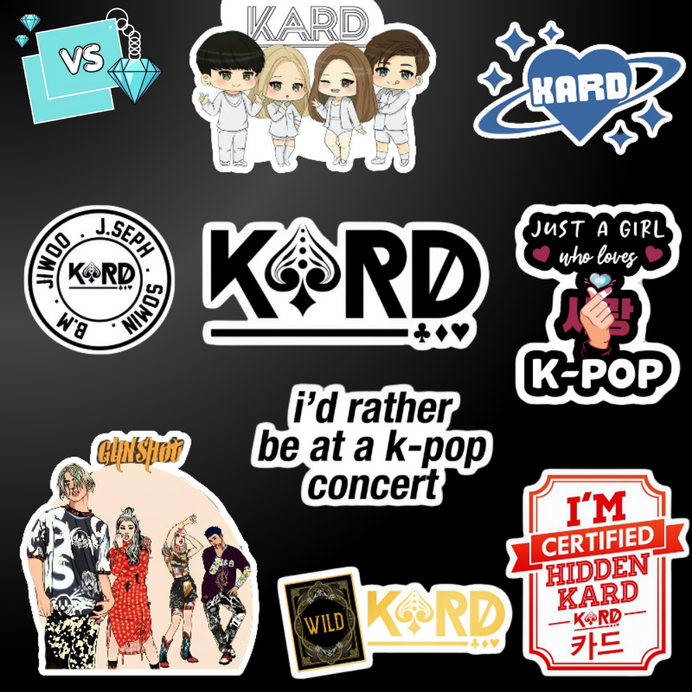 Kit Adesivos Sticker KARD - 10/20 Unidades KPOP