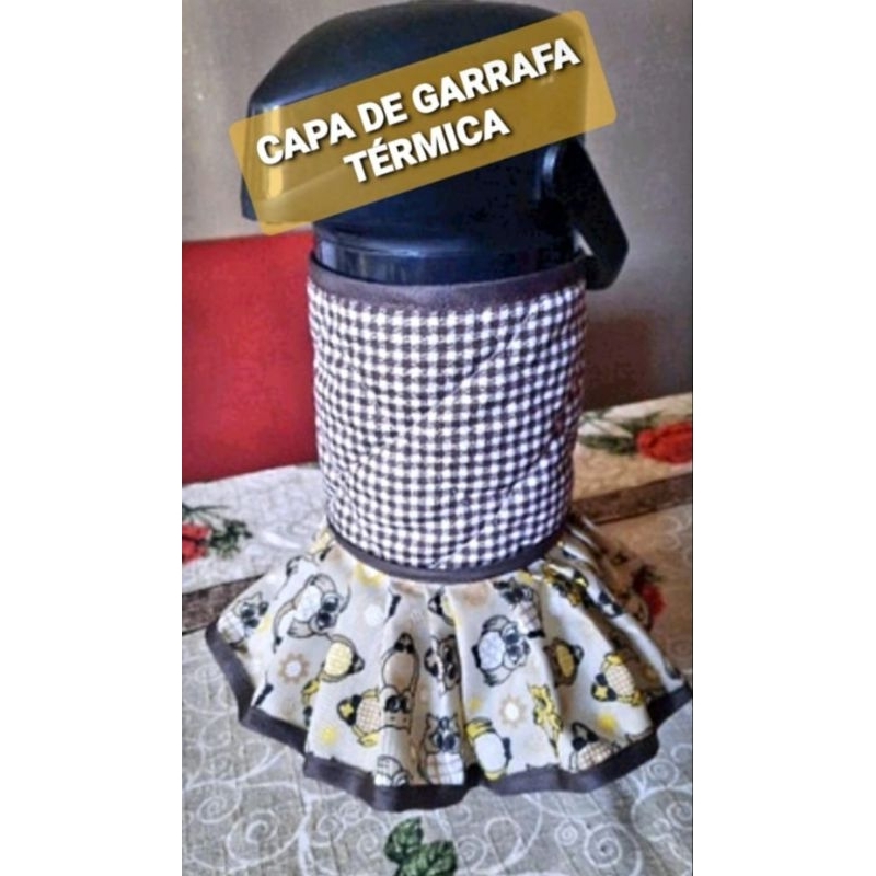 Pacote 3 Capas Vestido Universal Garrafa Térmica Café Estampada , Até 1.800 Litros (envio Aleatório)