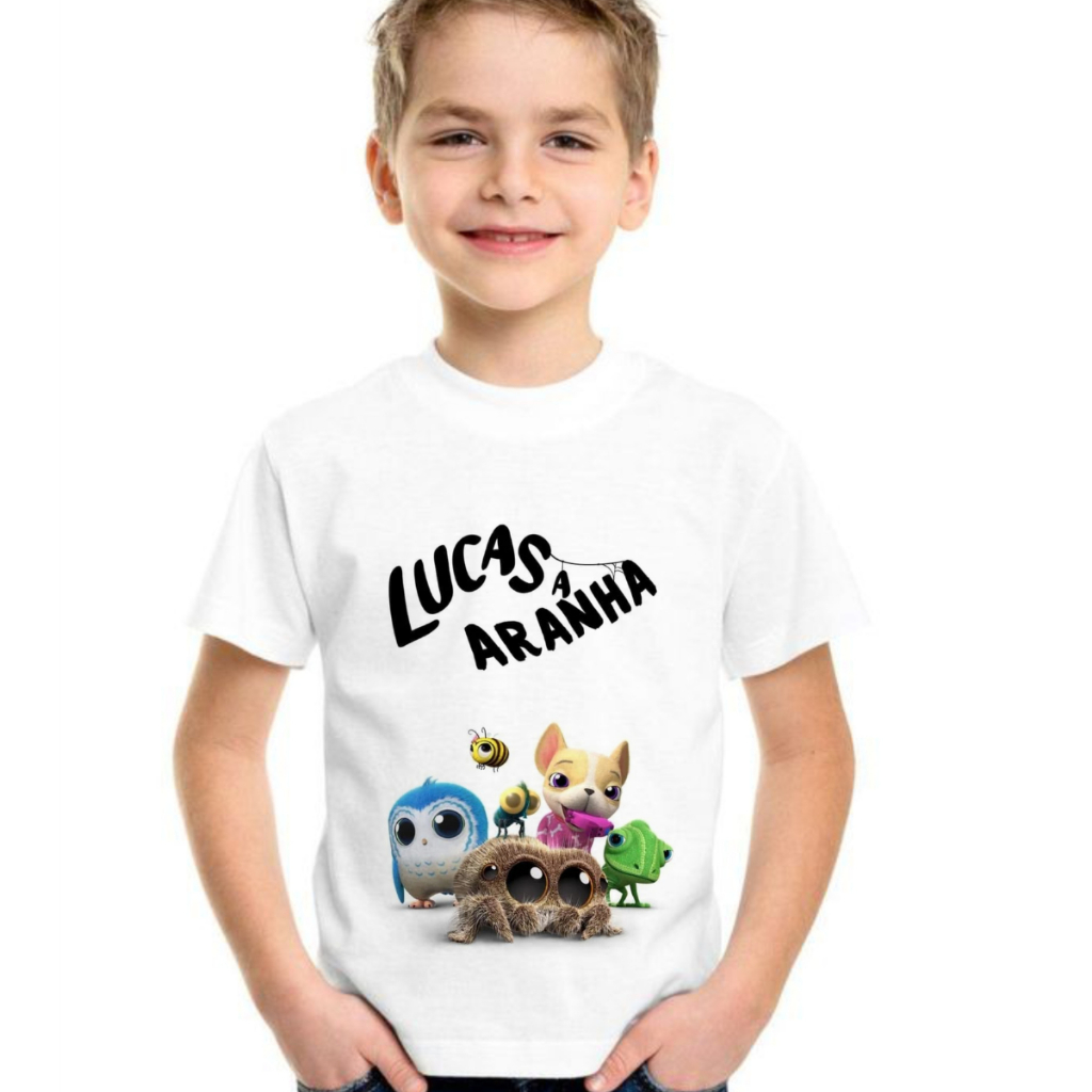 BLUSA INFANTIL LUCAS ARANHA,DESENHO ANIMADO,CRIANÇA,MENINO,MENINA