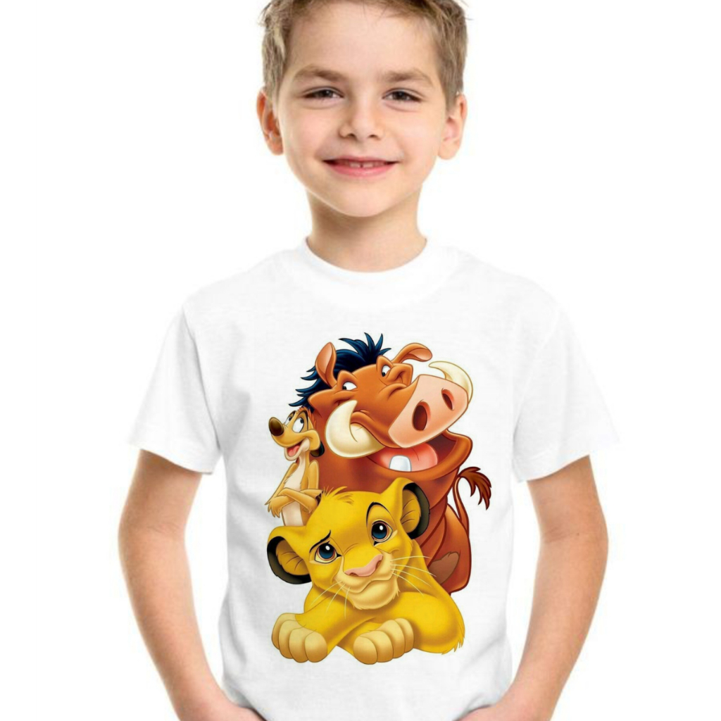 BLUSA INFANTIL REI LEÃO,DESENHO ANIMADO,CRIANÇA,MENINO,MENINA